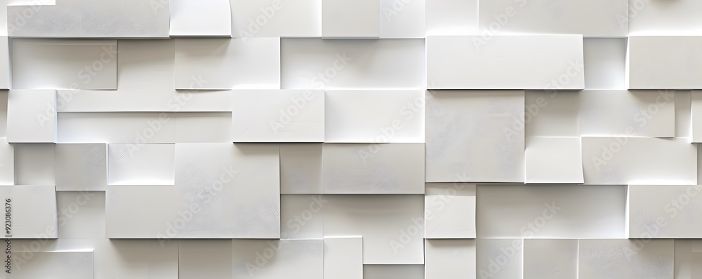 Abstract White Geometric Wall Panel Abstract White Geometric Wall Panel