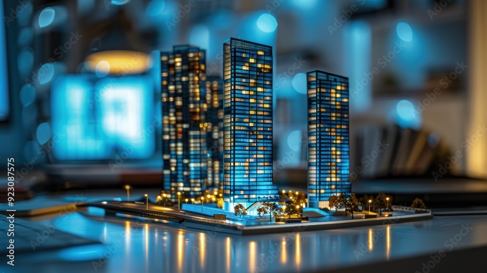 Night Cityscape Model Night Cityscape Model