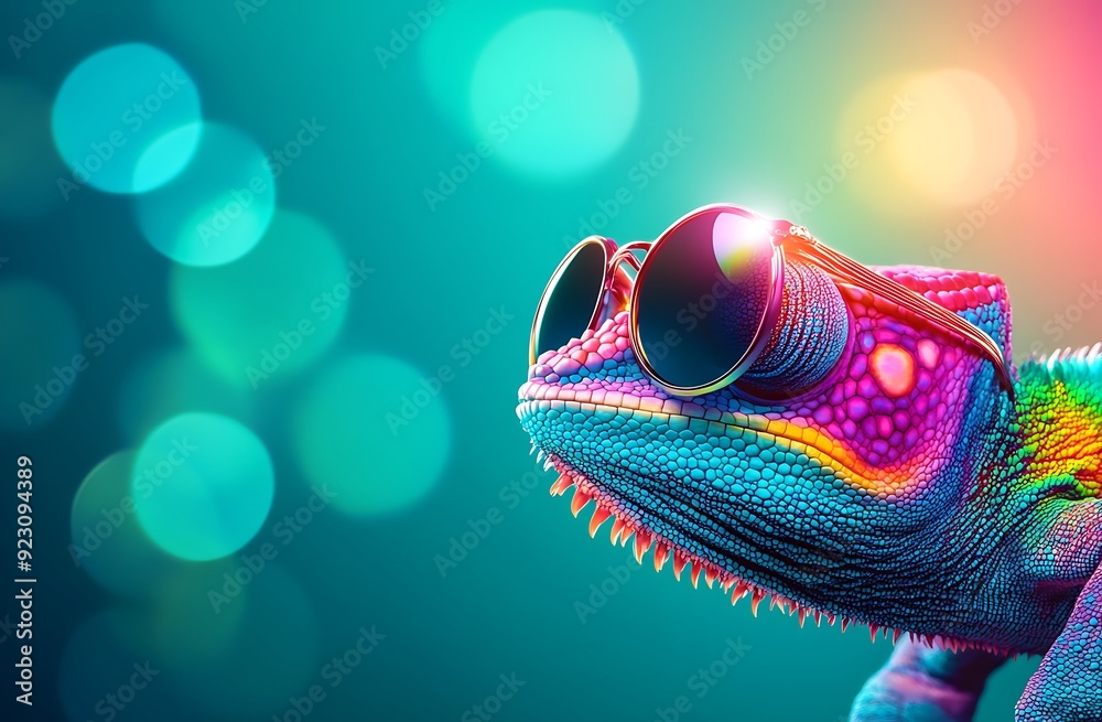 Obraz premium Cool Chameleon background
