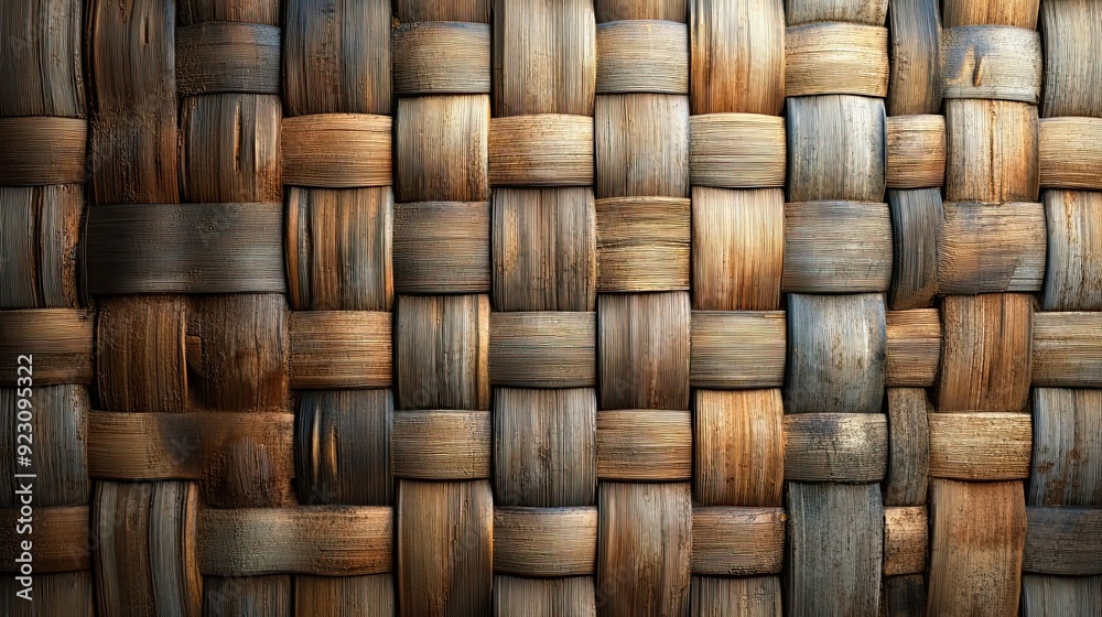 Interwoven Wooden Strips Forming a Square Pattern Interwoven Wooden Strips Forming a Square Pattern