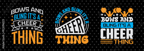 Bows And Bling Its A Cheer Thing SVG Cheerleading Cheer Life Bundle Cheer Team Cheer Quote Design PET 00662