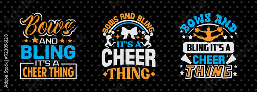 Bows And Bling Its A Cheer Thing SVG Cheerleading Cheer Life Bundle Cheer Team Cheer Quote Design PET 00662