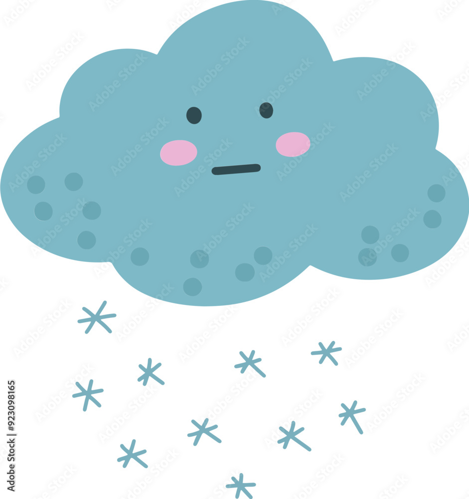 cute expression cloud snowfall weather cute expression cloud snowfall weather