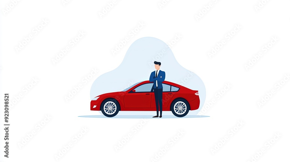 A Man Standing Next to a Car A Man Standing Next to a Car