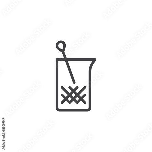 Cocktail Mixing Glass line icon