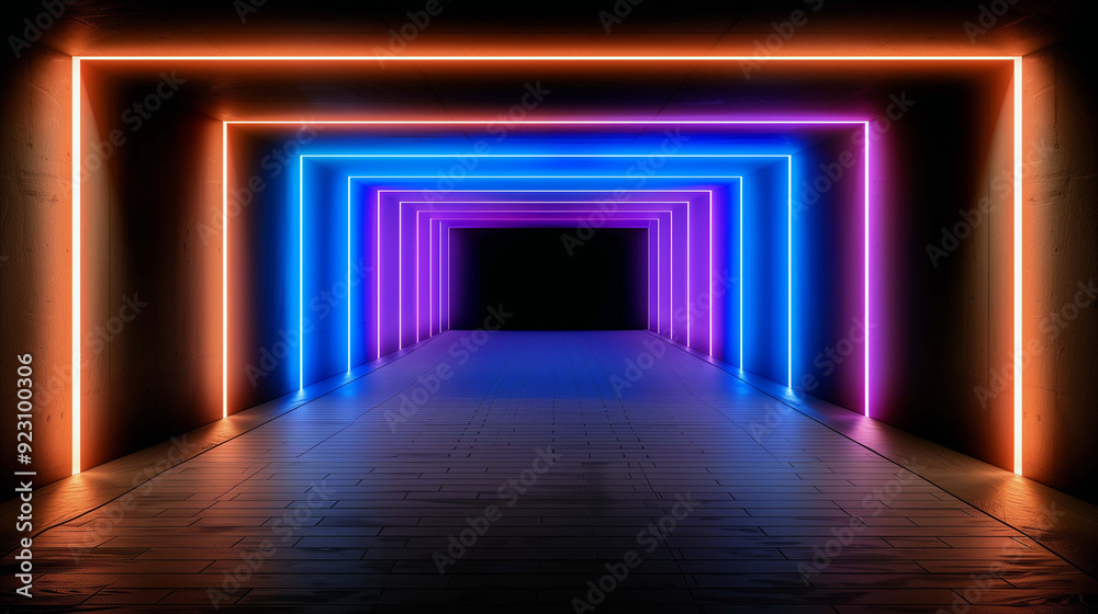 Vivid Neon Scenes, Multi-Colored Lights Creating Striking and Beautiful Background Vivid Neon Scenes, Multi-Colored Lights Creating Striking and Beautiful Background