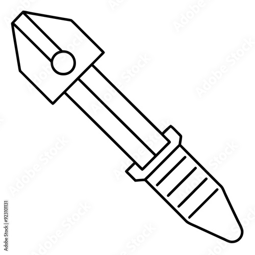 Chisel art vector illustration