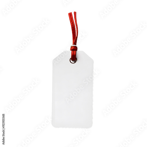 White Tag For Mock up isolated on transparent background photo