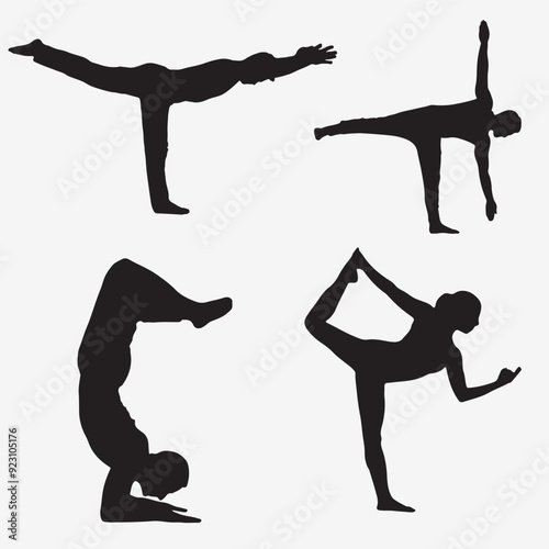 Yoga Silhouette Vector Illustration