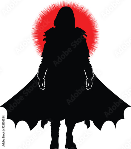 Ninja Vikings Silhouette Vector
