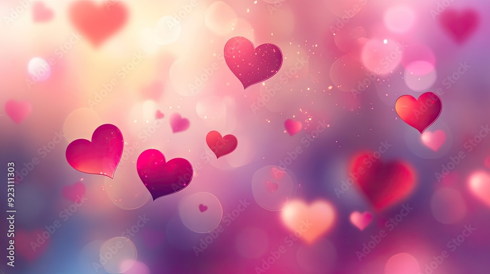 Blurred Valentine's Day background in EPS 10 vector design, showcasing pink and red hues with a soft bokeh effect and floating hearts. Blurred Valentine's Day background in EPS 10 vector design, showcasing pink and red hues with a soft bokeh effect and floating hearts.