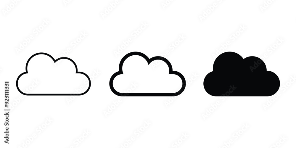 Cloud icon set vector. Cloud sign and symbol. Cloud icon collection. Cloud icon set vector. Cloud sign and symbol. Cloud icon collection.