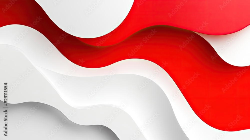 Bold and modern abstract template with red and white color blocks and curved shapes. Ideal for creating impactful visuals and digital media. - Bold and modern abstract template with red and white color blocks and curved shapes. Ideal for creating impactful visuals and digital media. -