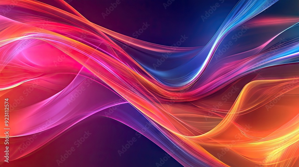 Colorful abstract background with smooth, flowing curves and blended hues. Great for creating a sense of movement in banners, presentations, and artistic graphics. Colorful abstract background with smooth, flowing curves and blended hues. Great for creating a sense of movement in banners, presentations, and artistic graphics.