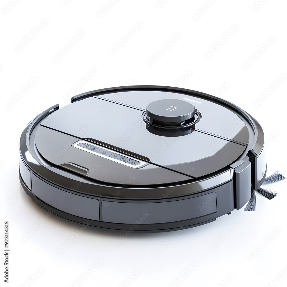 Smart robot vacuum cleaner isolated on a white background Smart robot vacuum cleaner isolated on a white background