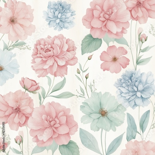 water color seamless floral pattern