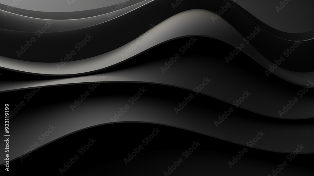 Abstract background with dark gray or black paper layers Abstract background with dark gray or black paper layers