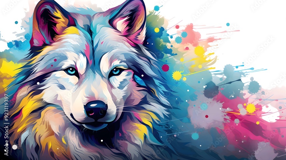 Smart and cute dog, gennerative AI illustrations Smart and cute dog, gennerative AI illustrations