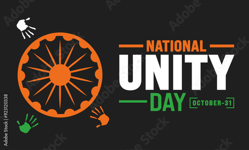 October isNational Unity Day vector design . Holiday concept. Template for greeting card ,background, banner, card, poster with text inscription. colorful Vector illustration