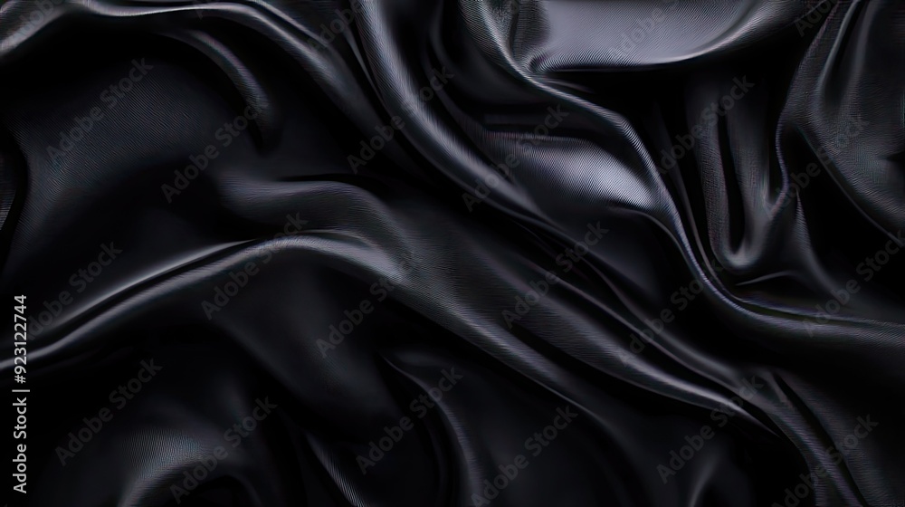 Obraz premium Luxurious black background with a smooth, refined texture and a delicate light effect, ideal for premium design elements.