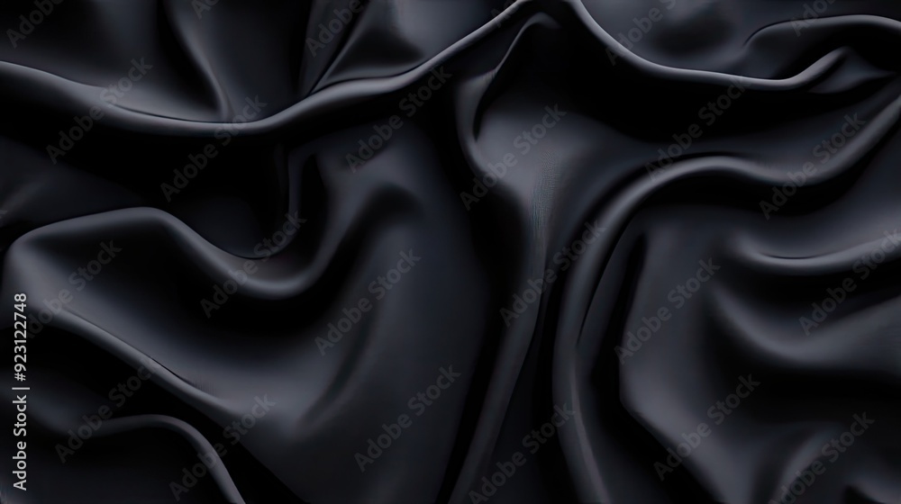 Fototapeta premium Luxurious black background with a subtle, elegant effect, ideal for adding sophistication to design elements and presentations. -