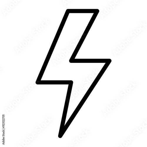 Bolt Vector Line Icon Design