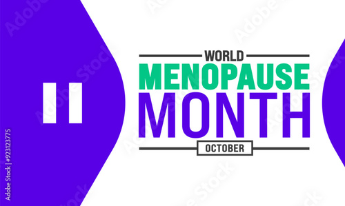  World Menopause Month vector banner design . Holiday concept.  
Happy World Menopause Month modern minimal graphic poster illustration background, placard,
 card, design template with text inscriptio