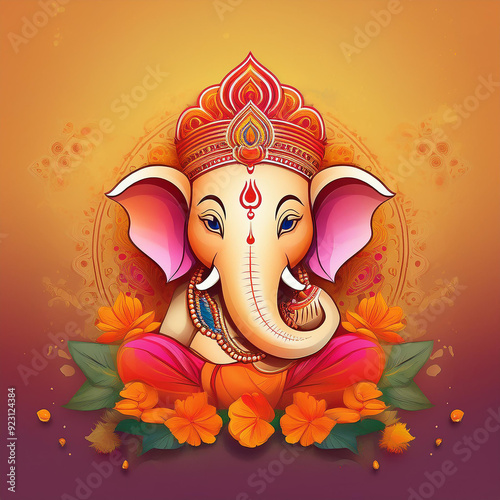 photograph of Lord ganapati Idol, Happy Ganesh Chaturthi