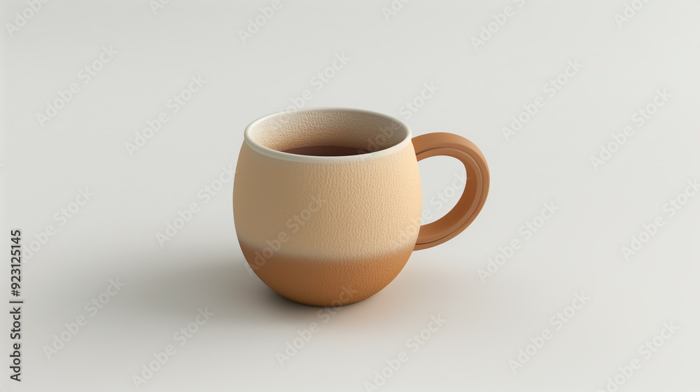 Cappuccino or latte with frothy foam, blue coffee cup top view closeup isolated on white background. Cafe and bar, barista art concept Cappuccino or latte with frothy foam, blue coffee cup top view closeup isolated on white background. Cafe and bar, barista art concept