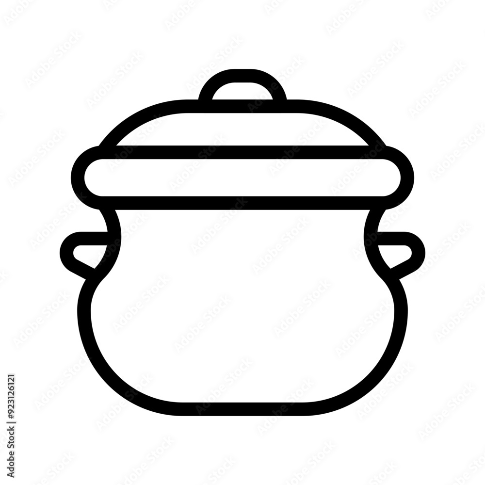 Pot Vector Line Icon Design Pot Vector Line Icon Design