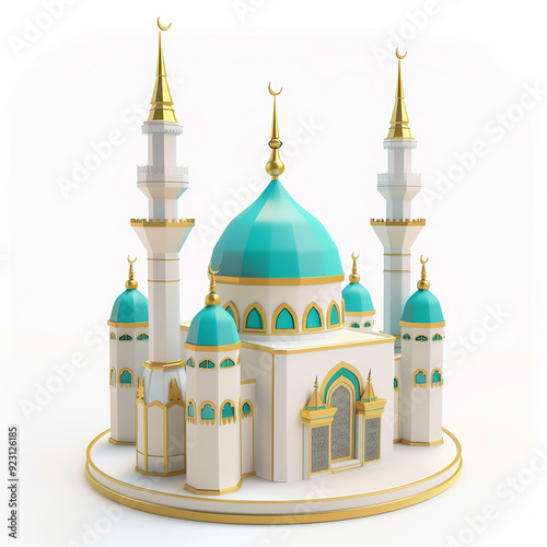 Cute Mosque 3d Model Design Islamic religious 