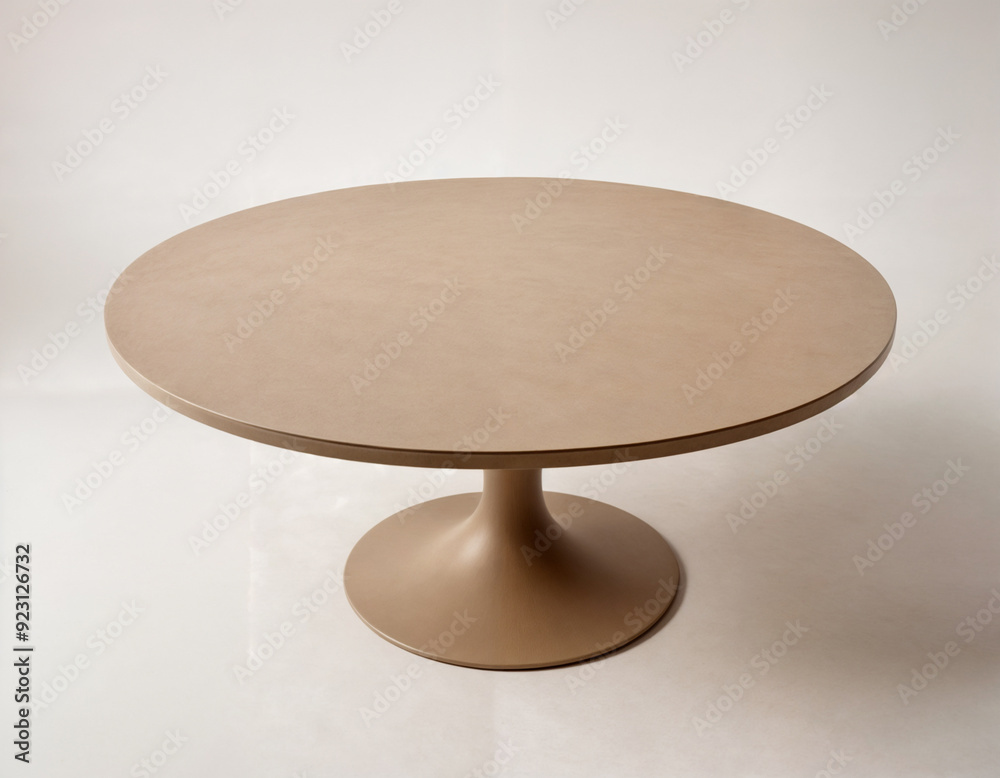 Grey round coffee table on a white background. Isolated Grey round coffee table on a white background. Isolated