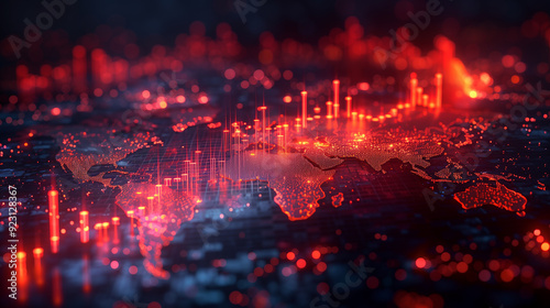 Vibrant abstract background with dynamic neon light streaks creating a futuristic, high-speed warp effect, perfect for technology visuals