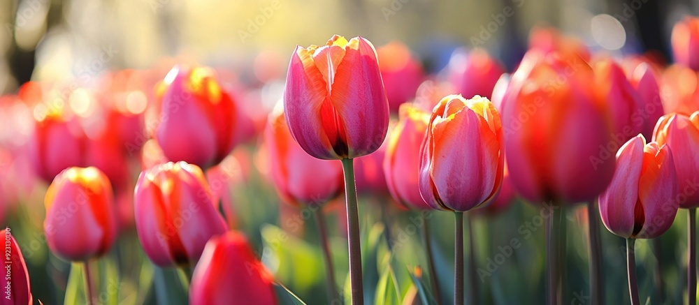A Field of Blooming Tulips A Field of Blooming Tulips