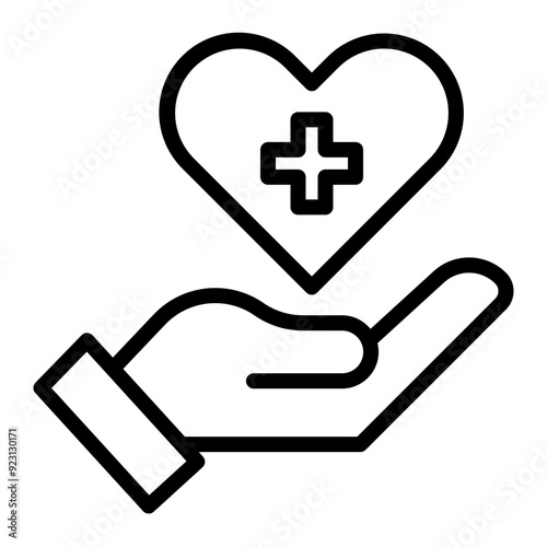 Health Care Vector Line Icon Design