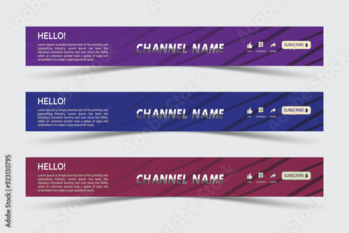 YouTube Header and YouTube Creative Banner design social media cover design.
