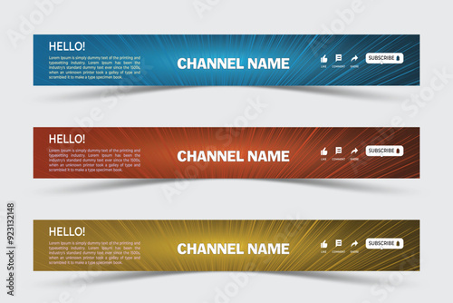 YouTube Header and YouTube Creative Banner design social media cover design.