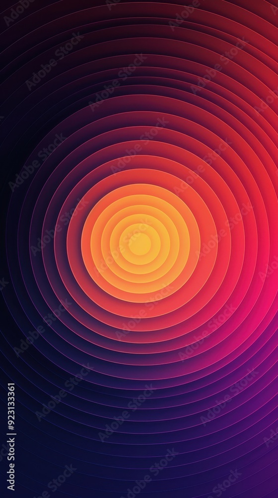 Vibrant concentric circles in shades of orange, pink, and purple create an abstract visual effect Vibrant concentric circles in shades of orange, pink, and purple create an abstract visual effect