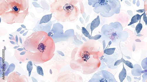 Delicate floral watercolor design in gentle pastel hues, ideal for cosmetic items and more.