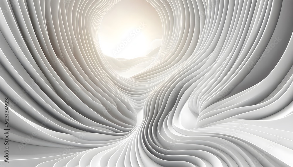 Abstract waves of white and gray hues flowing smoothly in a gradient with soft light Abstract waves of white and gray hues flowing smoothly in a gradient with soft light