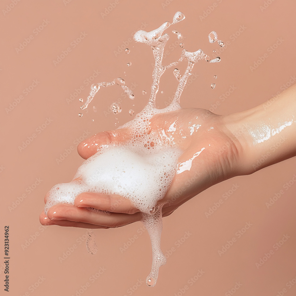 Fototapeta premium HAND wash, keep clean hand, protect bacteri