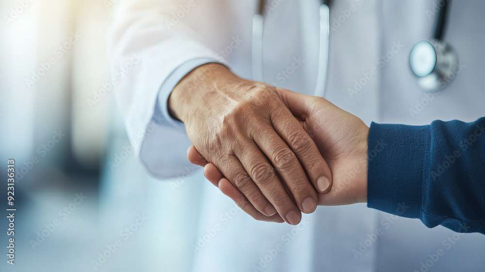doctor and patient handshake in the hospital doctor and patient handshake in the hospital