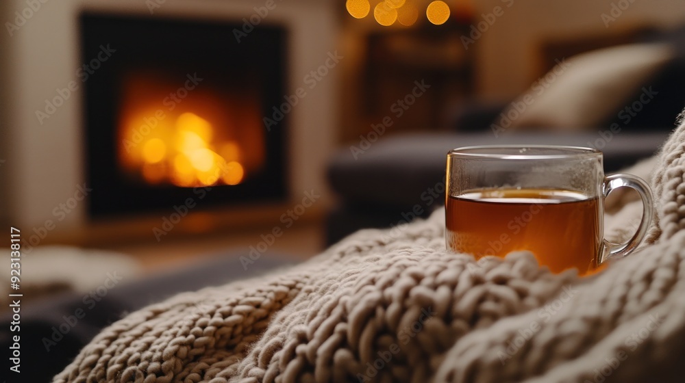 Warm Evening by the Fireplace