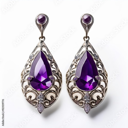 Exquisite Amethyst Drop Earrings