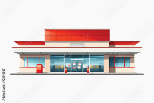 Modern convenience store illustration