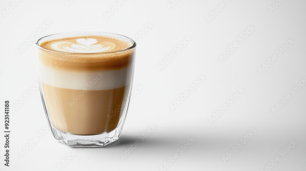 A Cup of Coffee with Latte Art A Cup of Coffee with Latte Art