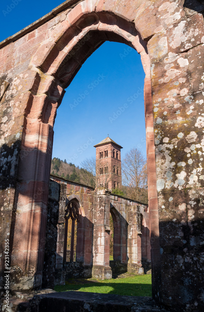 Hirsau Abbey, formerly known as Hirschau Abbey in the Black Forest, Benedictine abbeys of Germany in Calw, Baden-Württemberg Hirsau Abbey, formerly known as Hirschau Abbey in the Black Forest, Benedictine abbeys of Germany in Calw, Baden-Württemberg