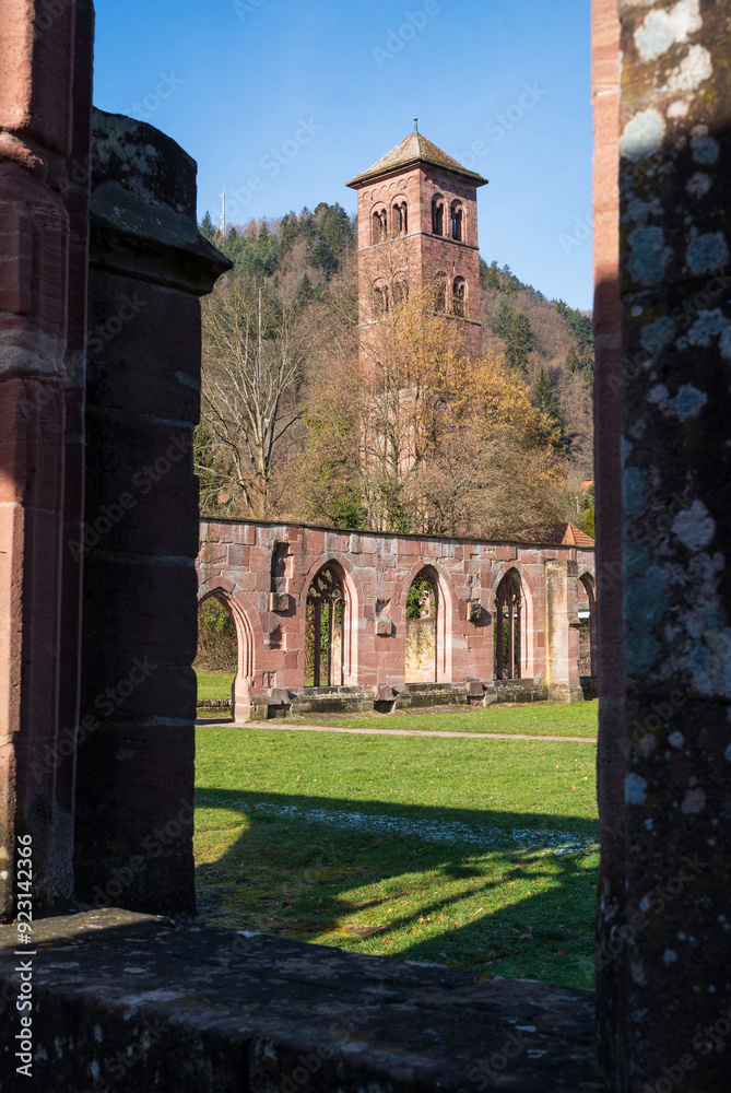 Hirsau Abbey, formerly known as Hirschau Abbey in the Black Forest, Benedictine abbeys of Germany in Calw, Baden-Württemberg Hirsau Abbey, formerly known as Hirschau Abbey in the Black Forest, Benedictine abbeys of Germany in Calw, Baden-Württemberg