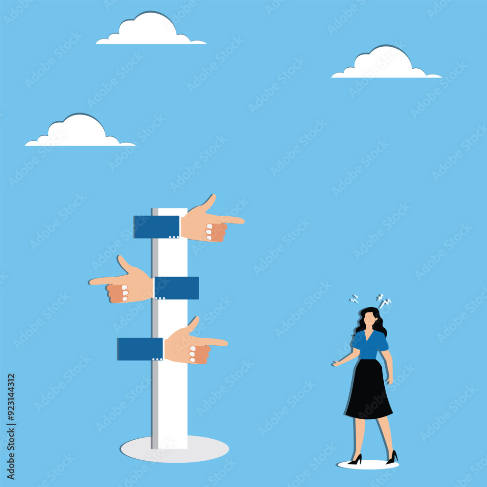 Woman near pointer discourse further actions Woman near pointer discourse further actions