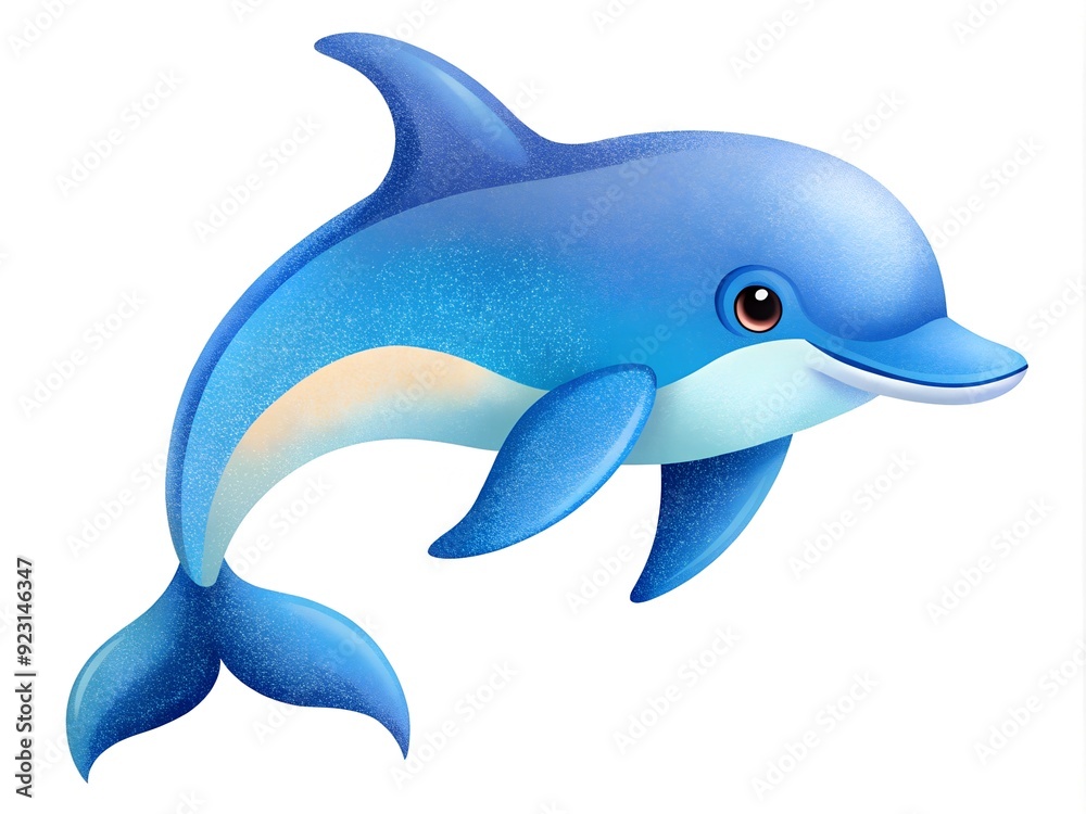 Obraz premium Dolphin clipart illustration isolated on white background